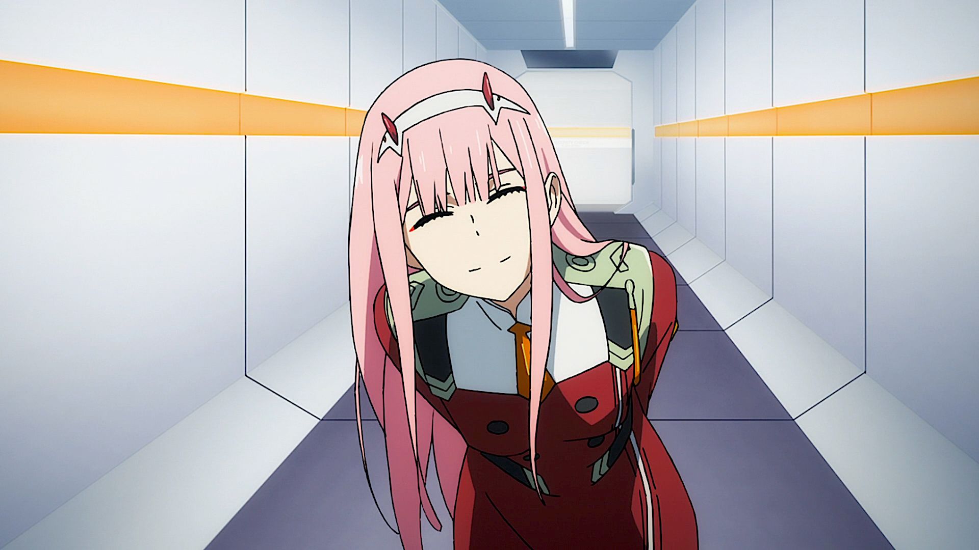 милый во франксе, аниме, рога, розовые волосы, военная форма, zero two (дорогая в franxx)