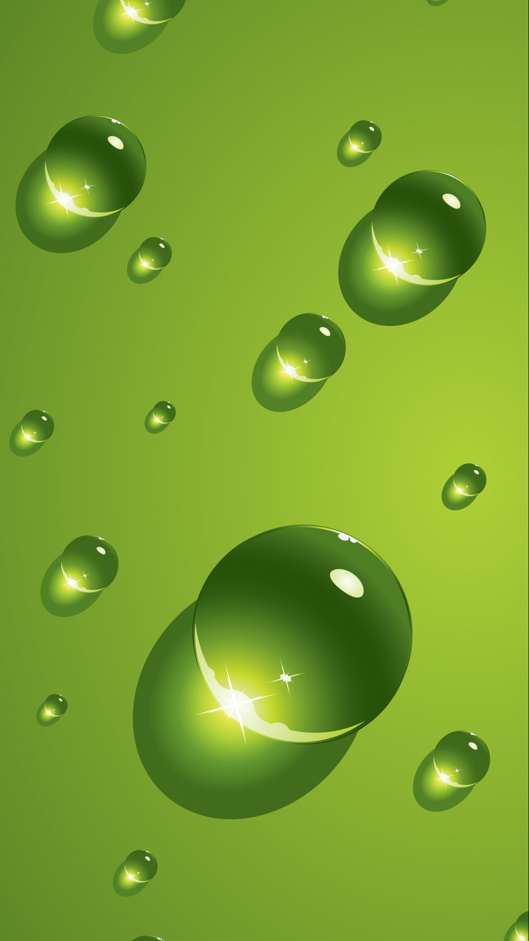 lime green water droplet