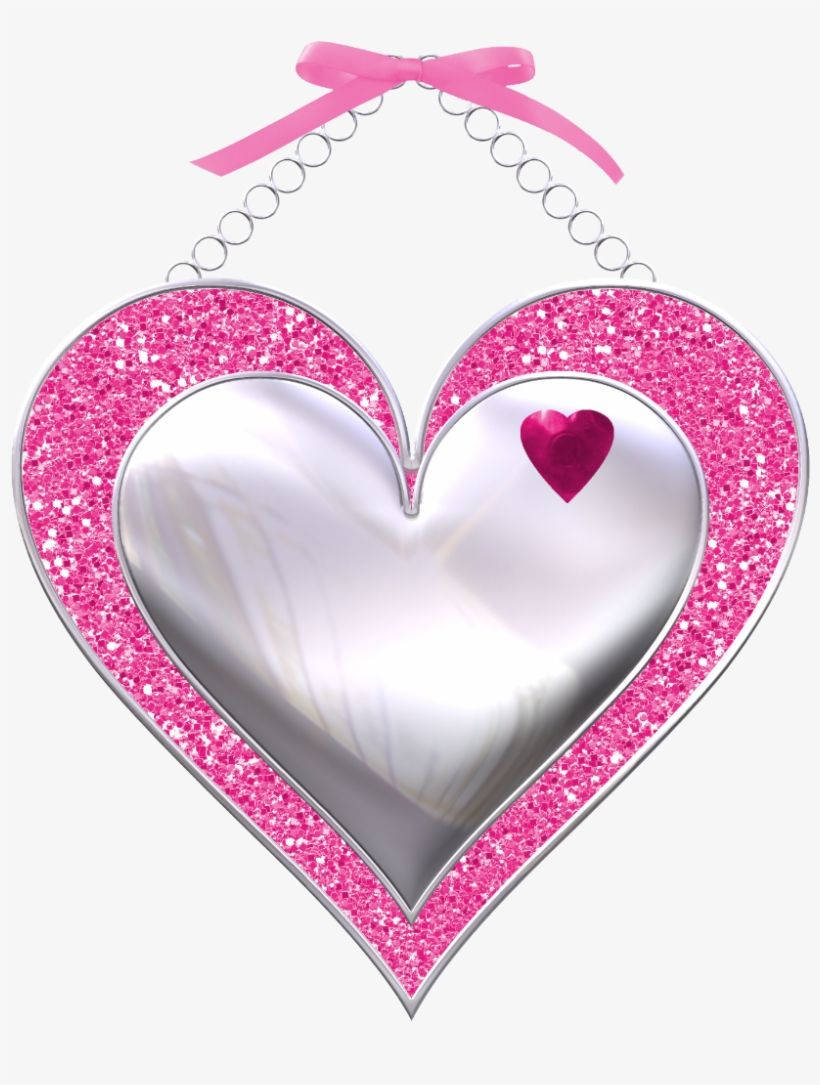 розовое серебряное сердечко любовный телефон