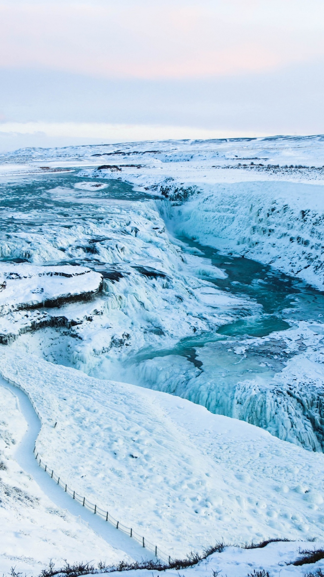 водопад, gullfoss водопад, ледяная форма, гульфосс, лед