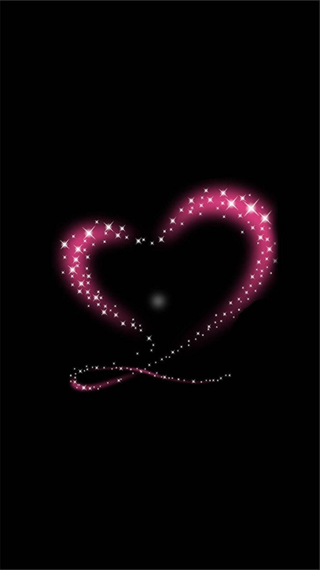 светящееся розовое сердечко любовный телефон