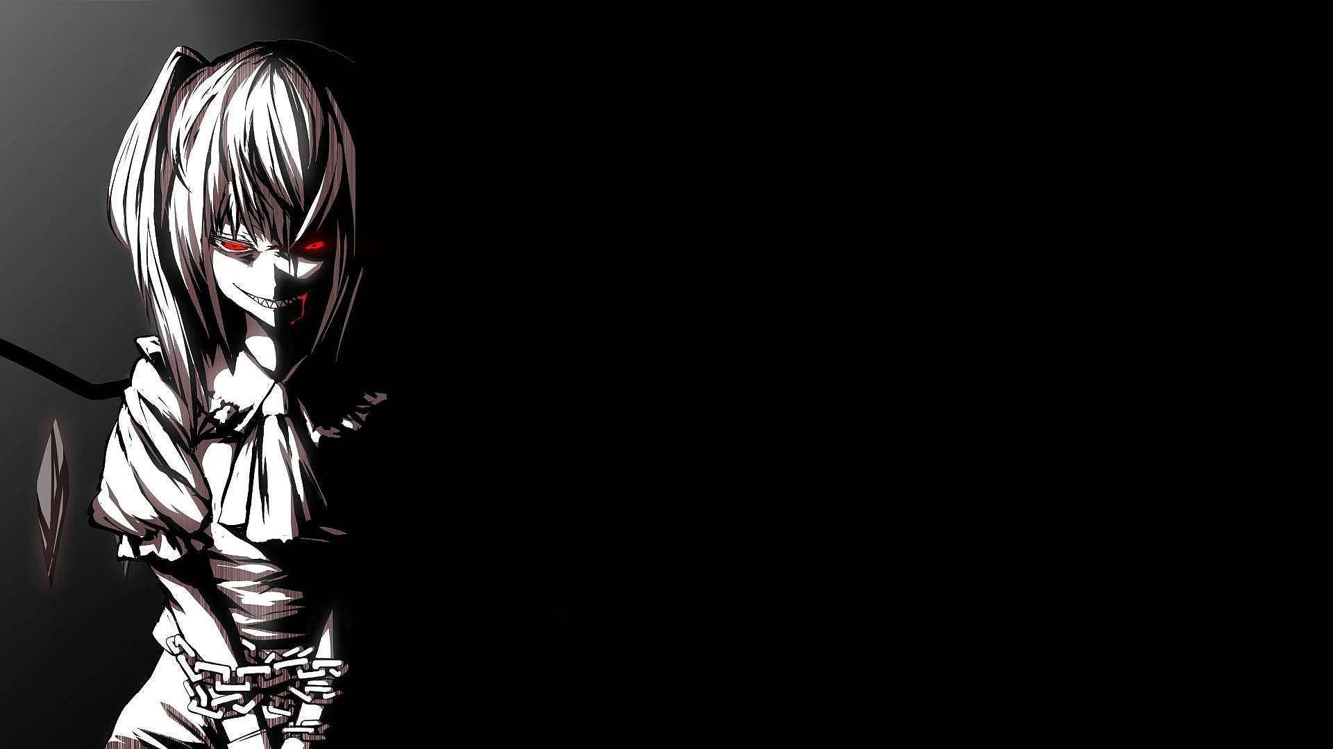 темная аниме-прикованная девушка