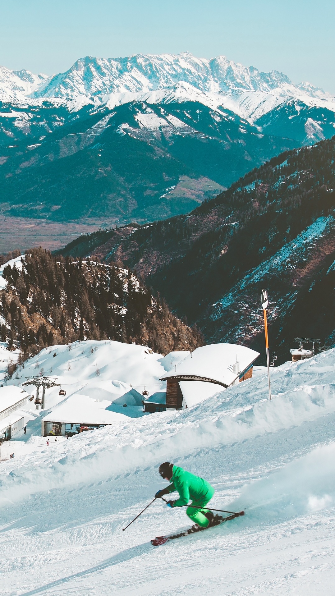 лыжи, горный рельеф, горнолыжный курорт, прибежище, снег