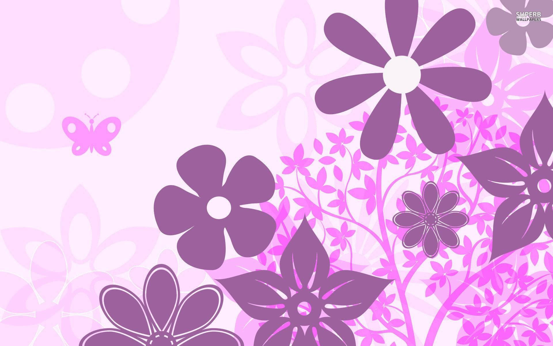 розовые и фиолетовые цветы