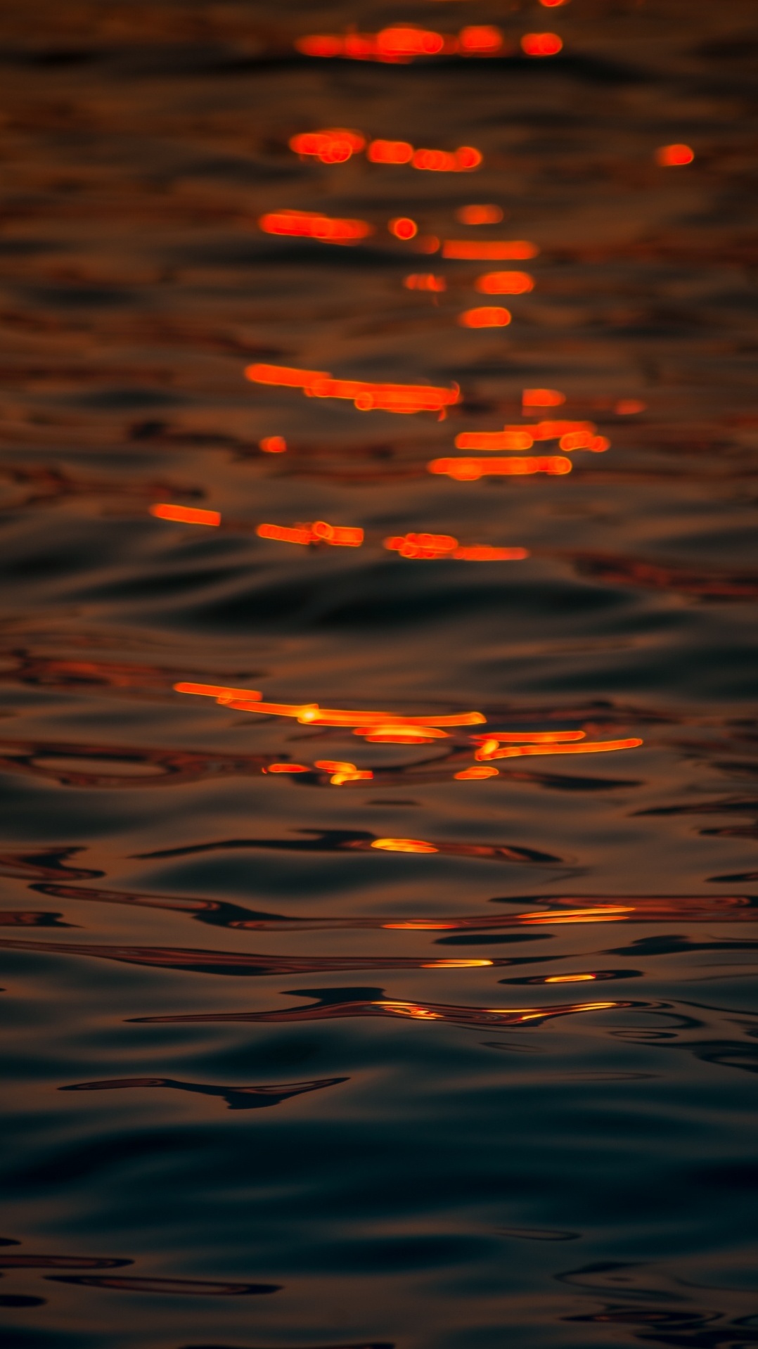 отражение, спокойный, атмосфера, вода, апельсин
