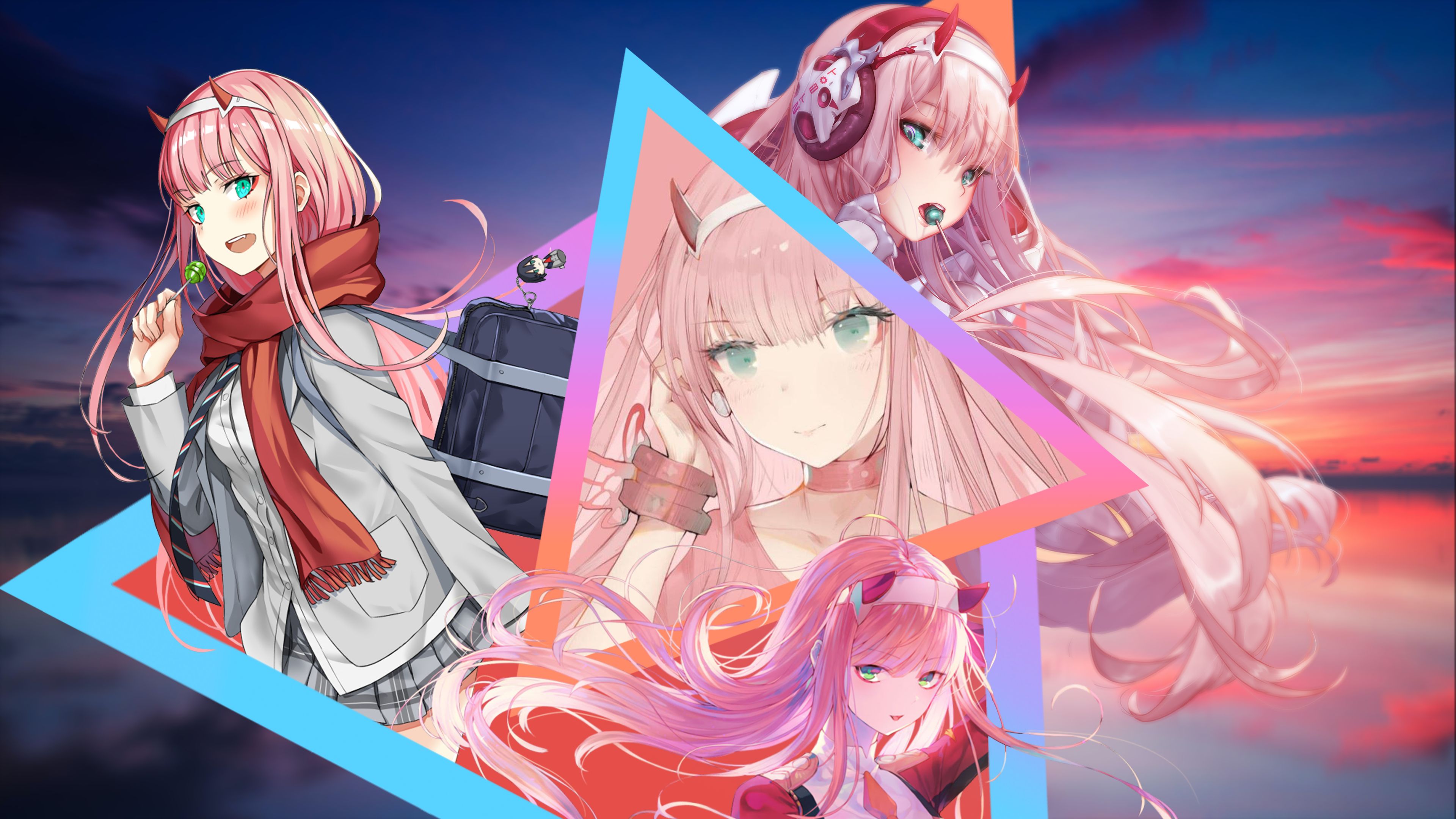 аниме, zero two (дорогая в franxx), милые, милый во франксе