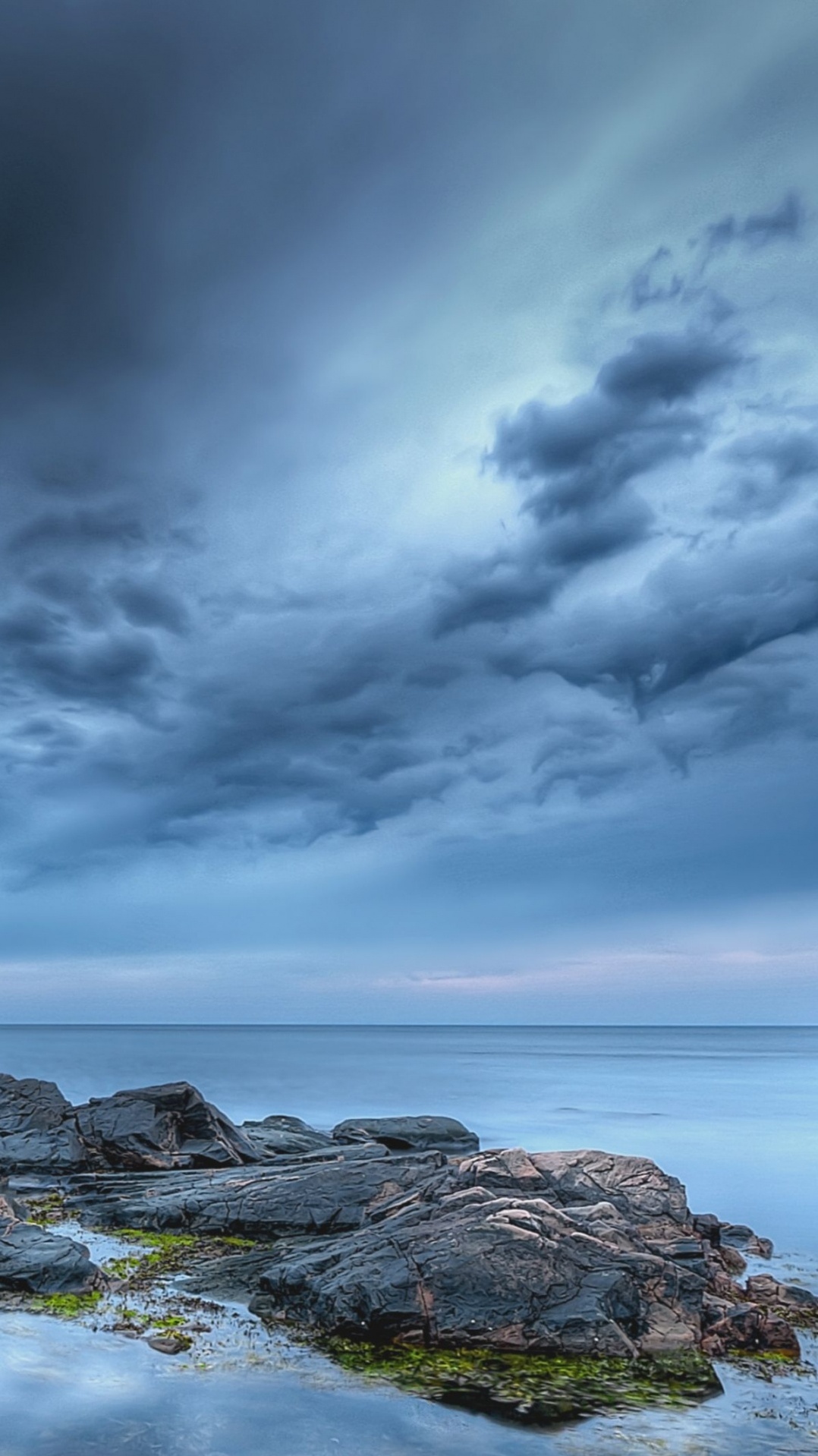 берег, океан, море, вода, облако