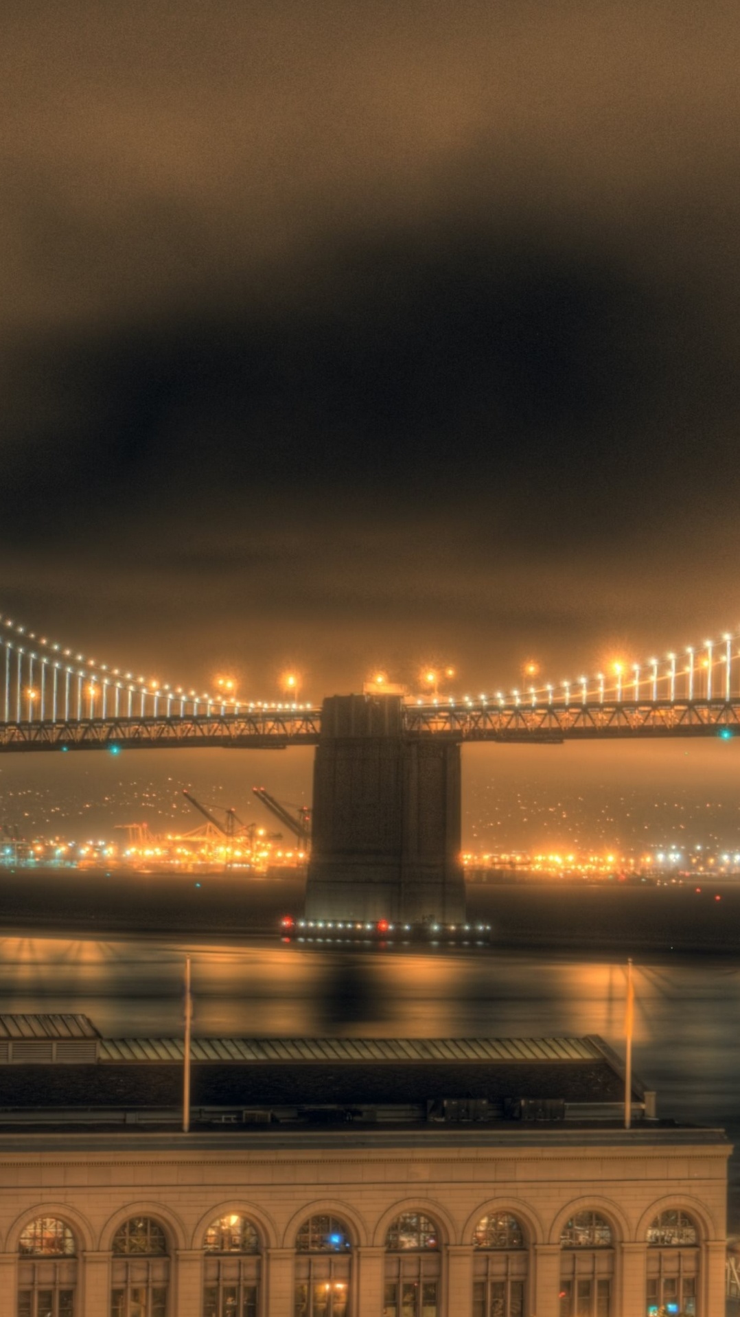 сан-франциско-окленд бэй-бридж, отражение, город, небо, мост golden gate