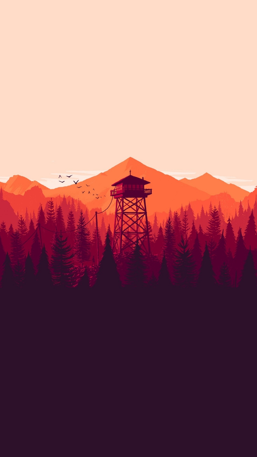 апельсин, горный рельеф, firewatch, красный цвет, гора