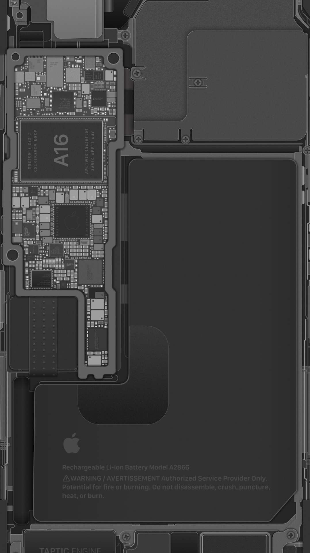 iphone 14 pro schematic – silver