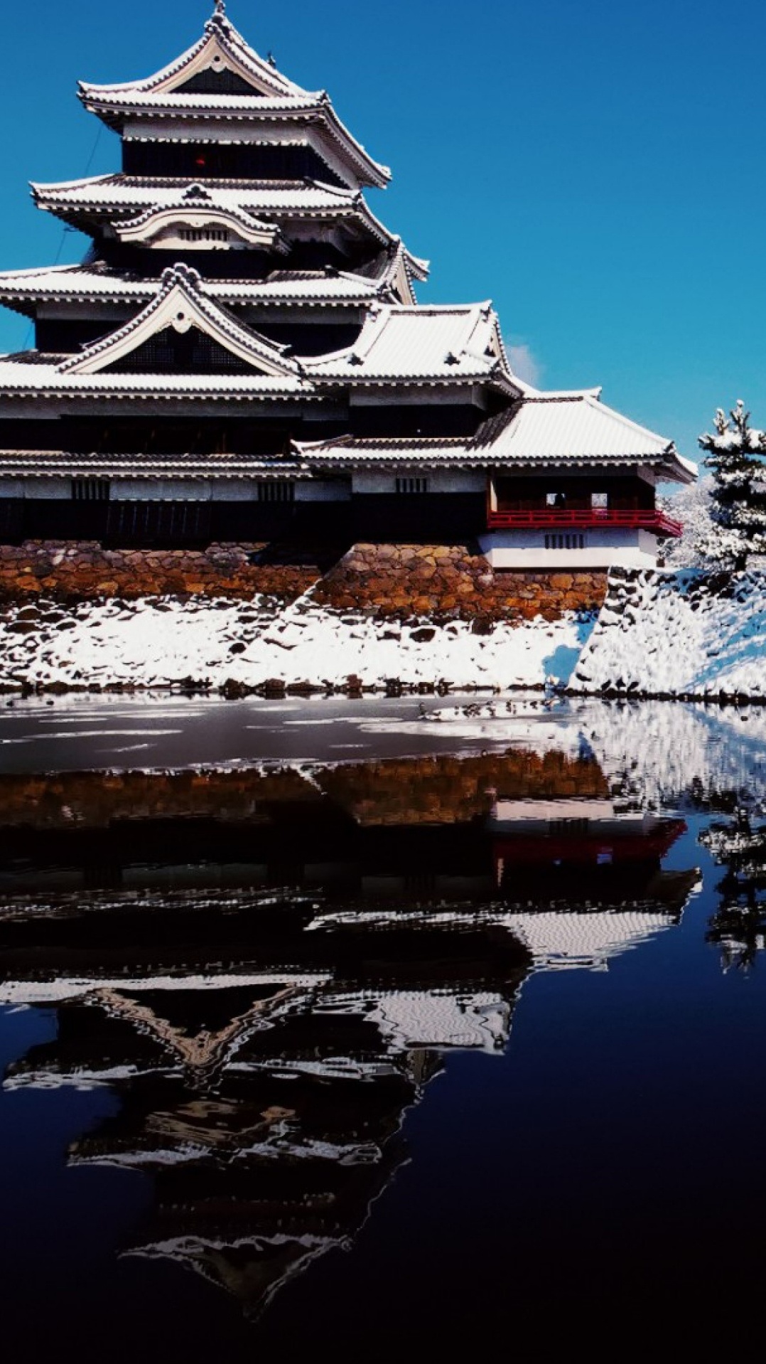 историческое место, вода, отражение, зима, храм