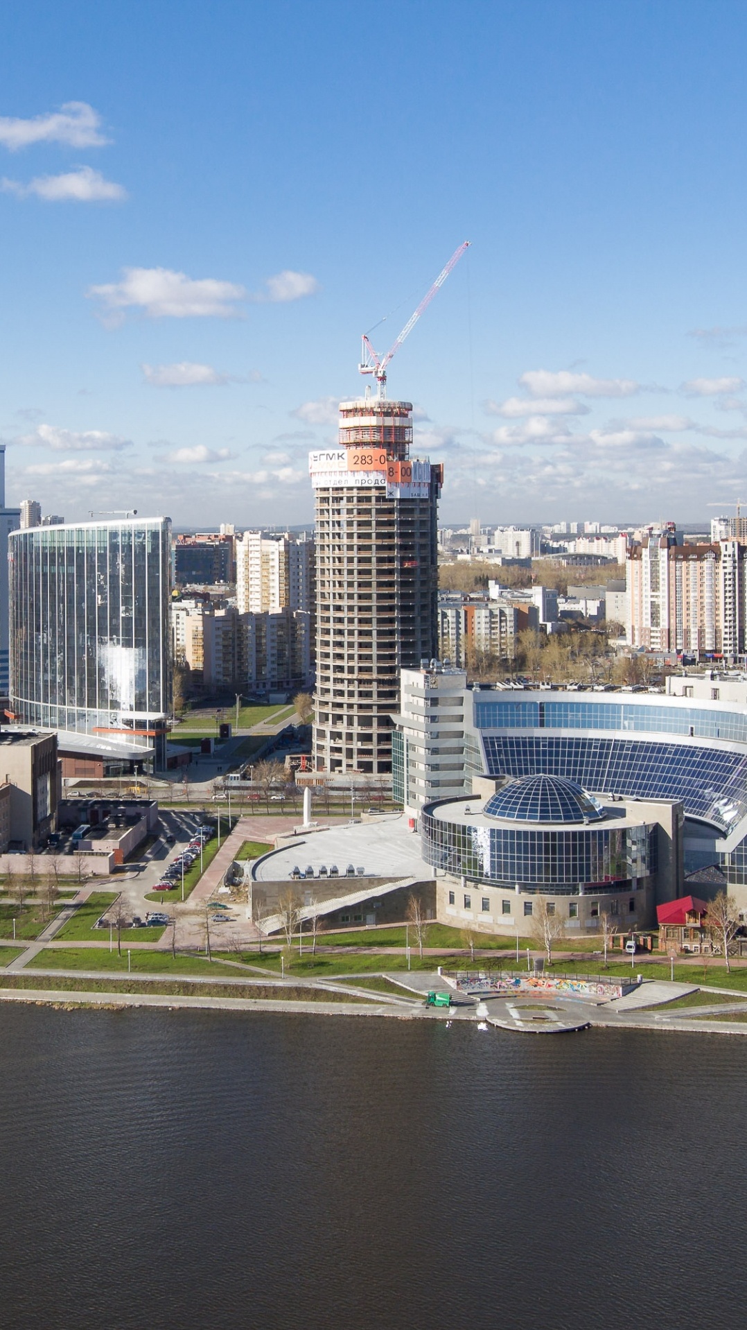 город, городской пейзаж, небоскреб, линия горизонта, городской район