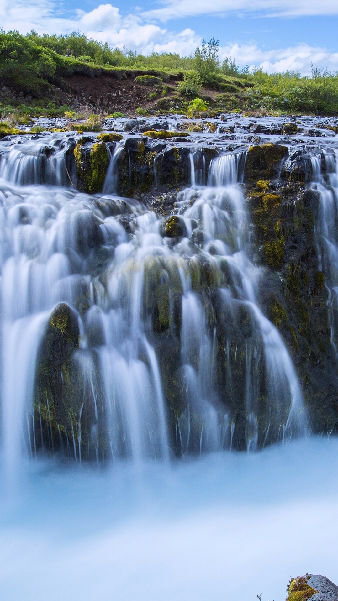 водопад, гидроресурсы, bruarfoss водопад, водоем, природа