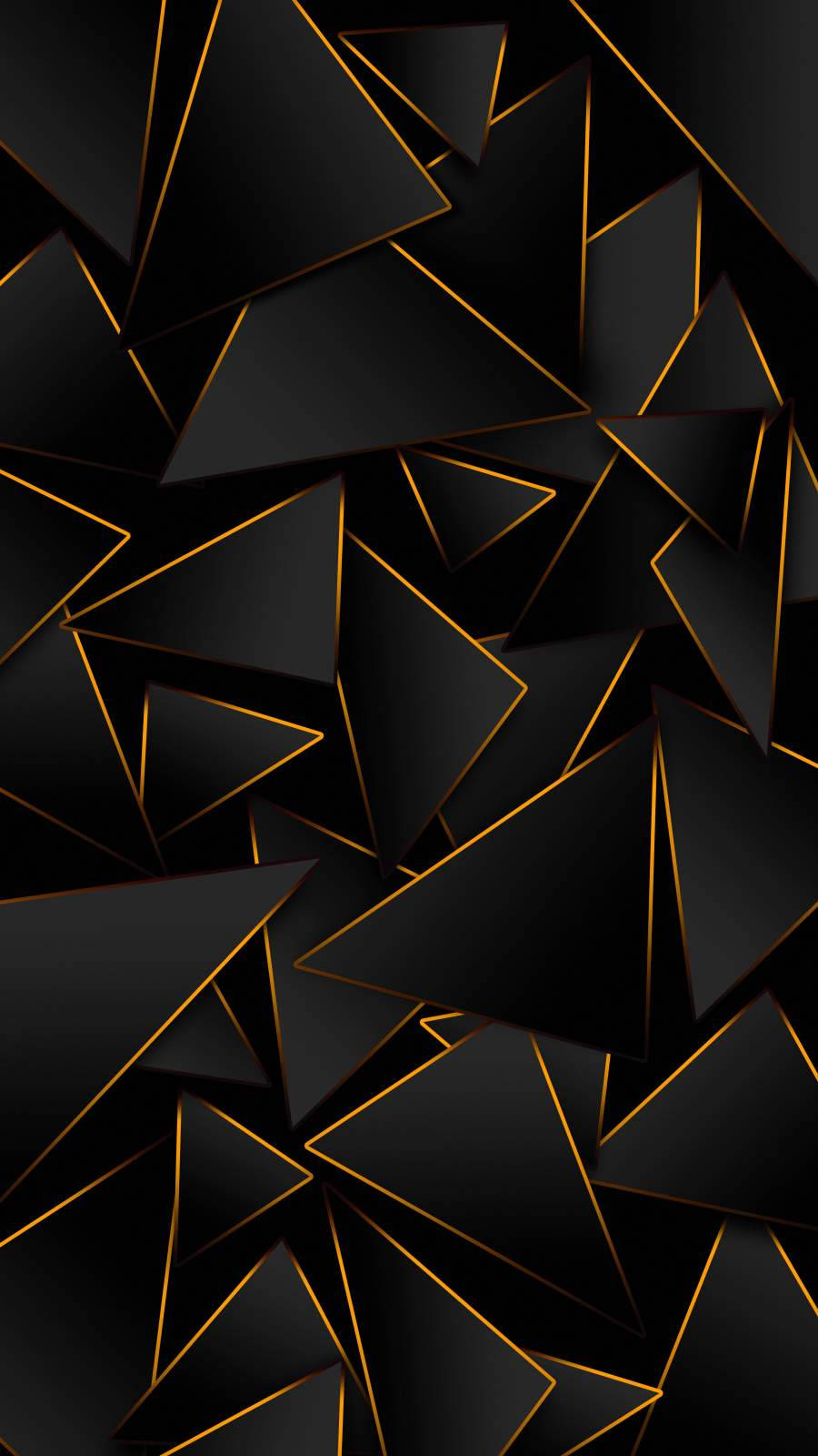 3d iphone черно-золотые треугольники