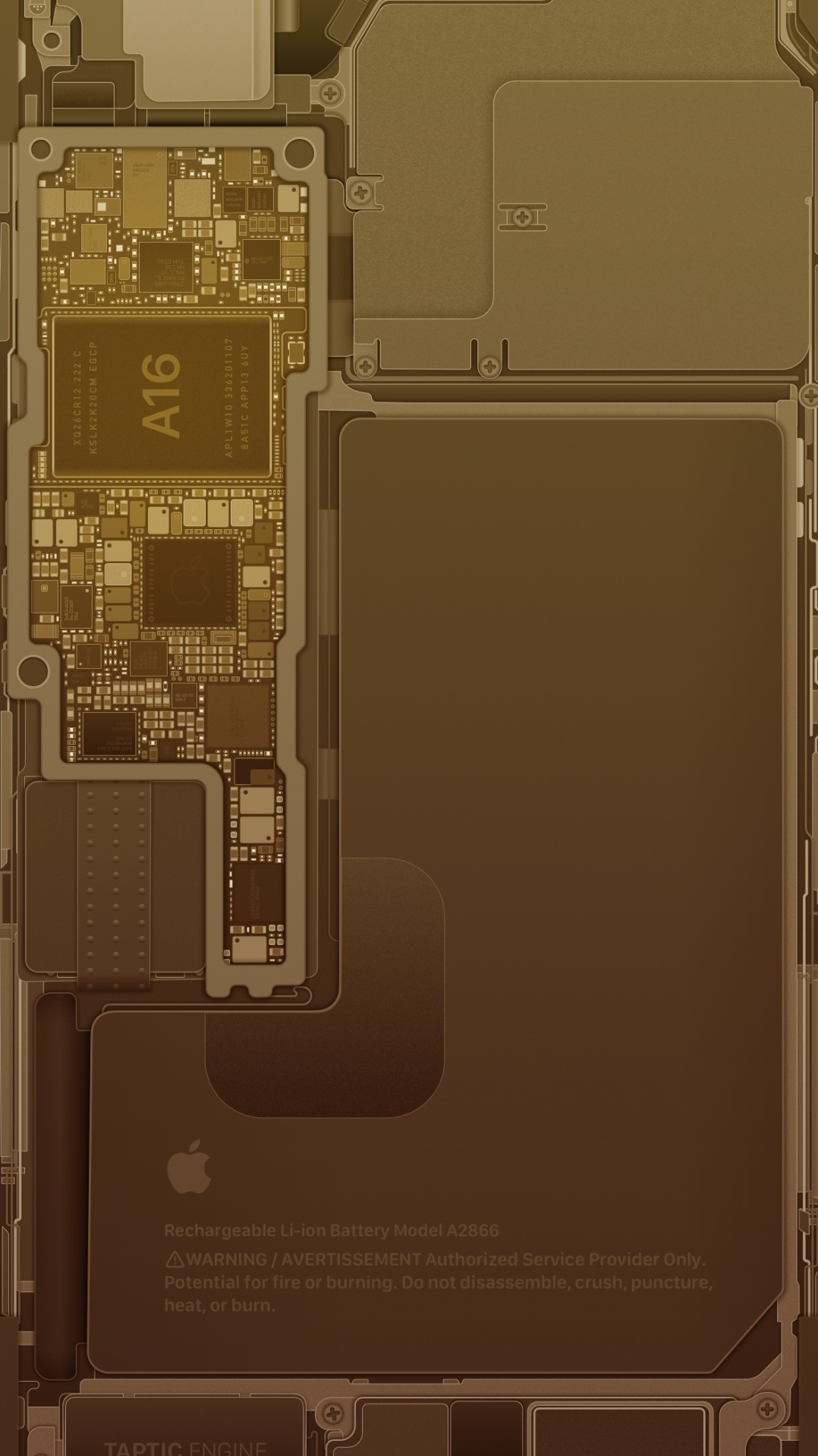 iphone 14 pro schematic – gold