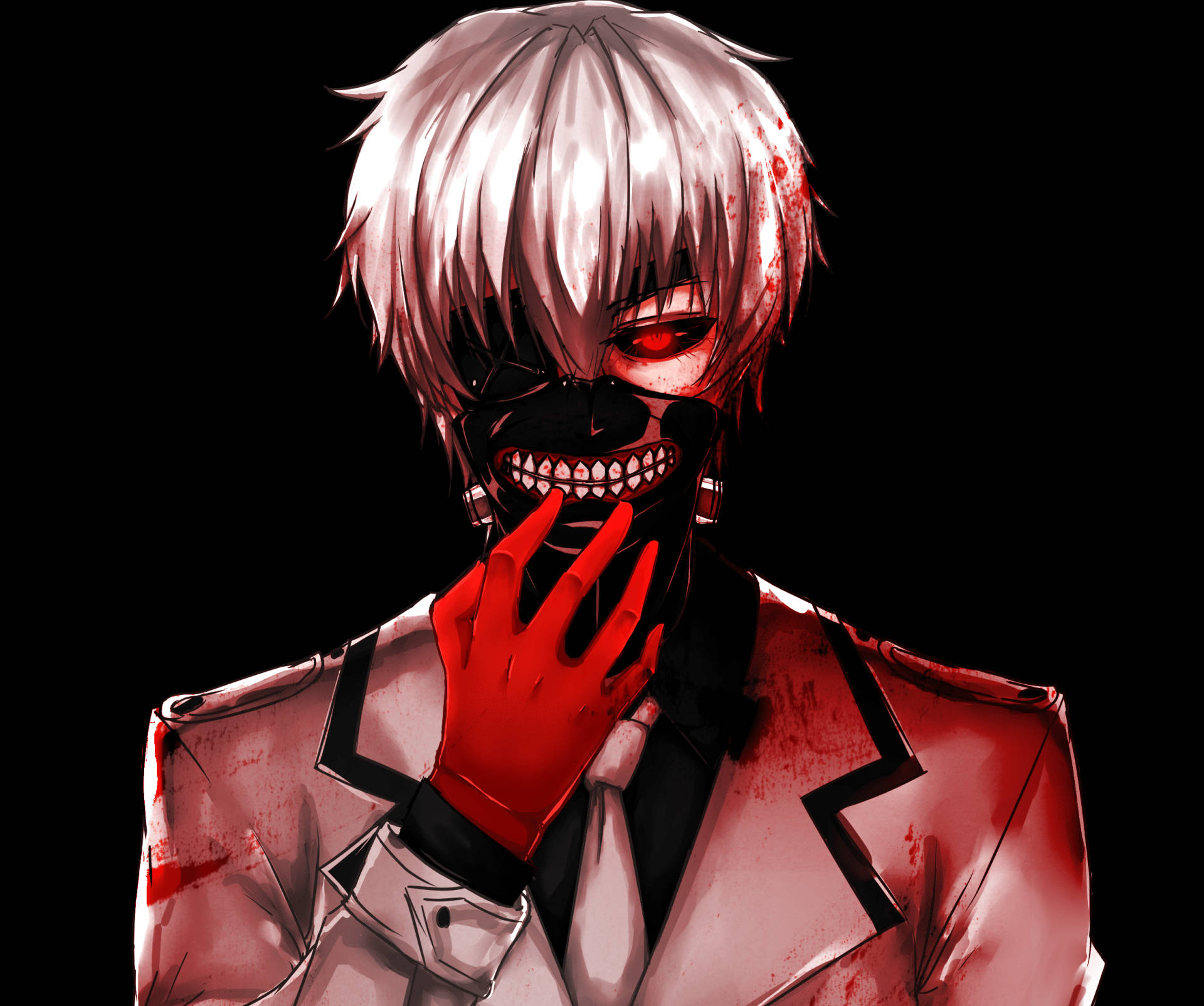 крутое аниме pfp ken kaneki кровавая графика