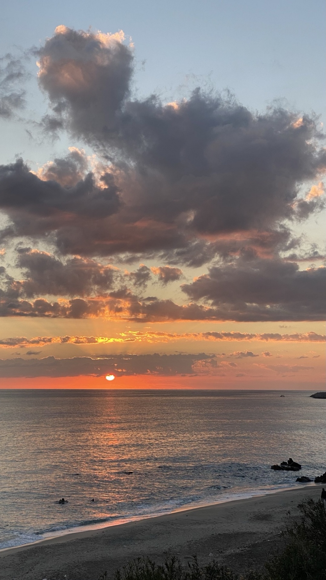 вода, море, послесвечение, облако, атмосфера