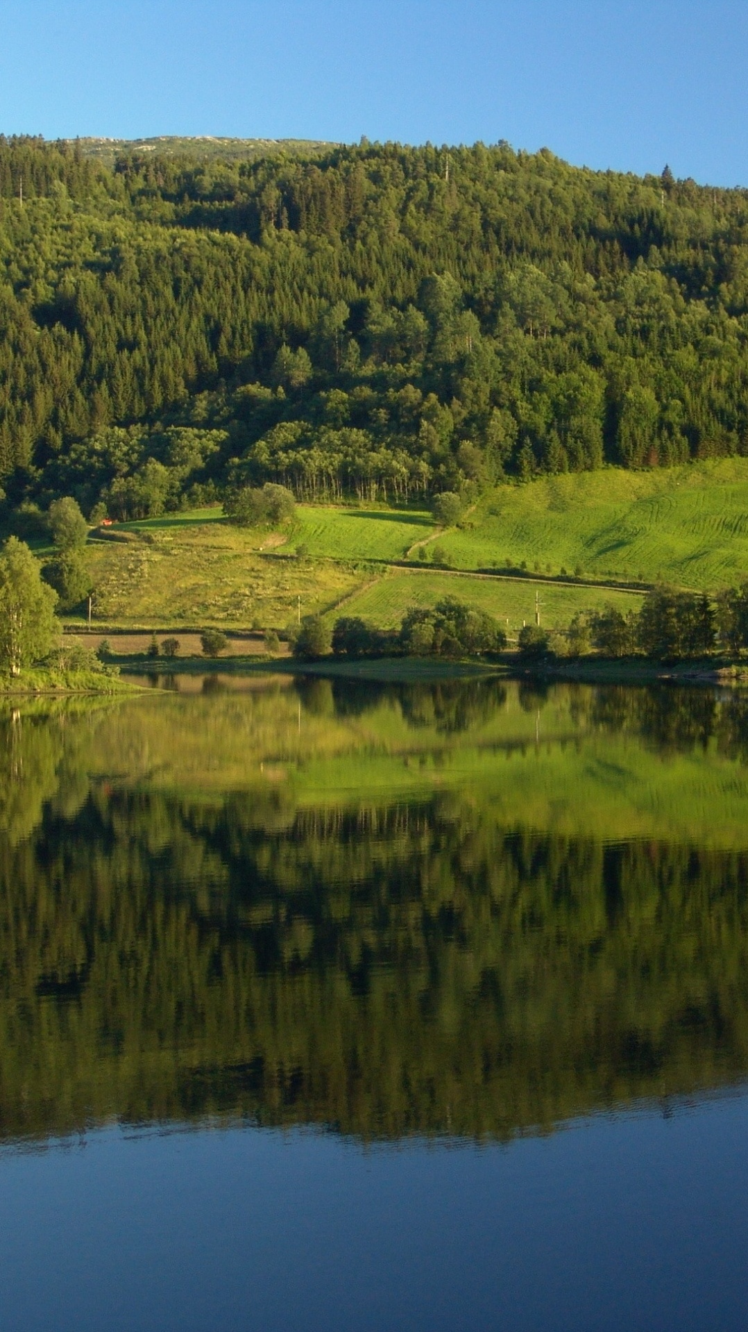 отражение, природа, норвегия, озеро, вода