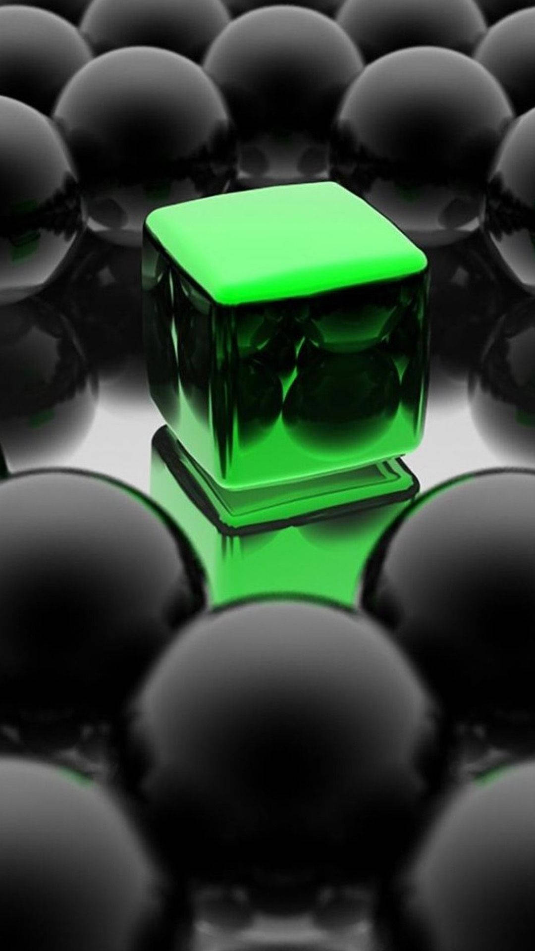 3d iphone изумрудно-зеленый куб