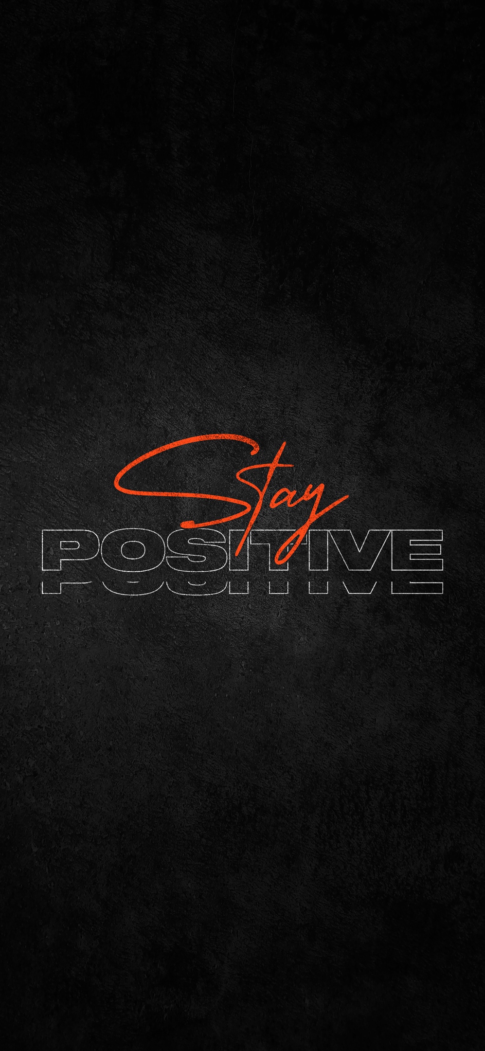 тёмный фон с мотивирующей надписью stay positive