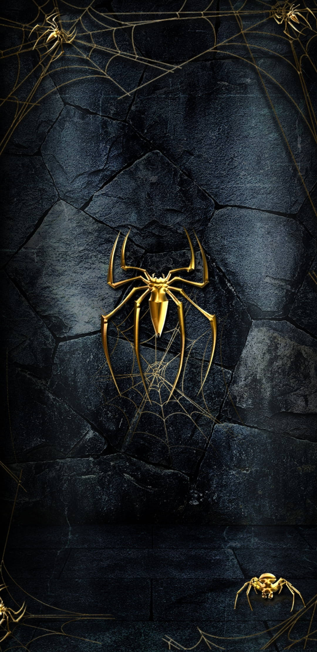 черно-золотой iphone spider