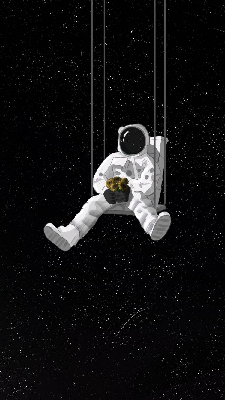 астронавт iphone темный
