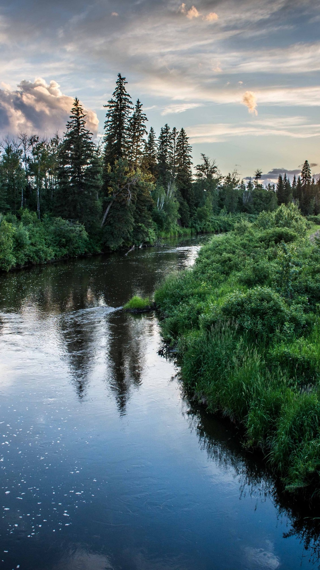 природа, реки, вода, отражение, водный путь