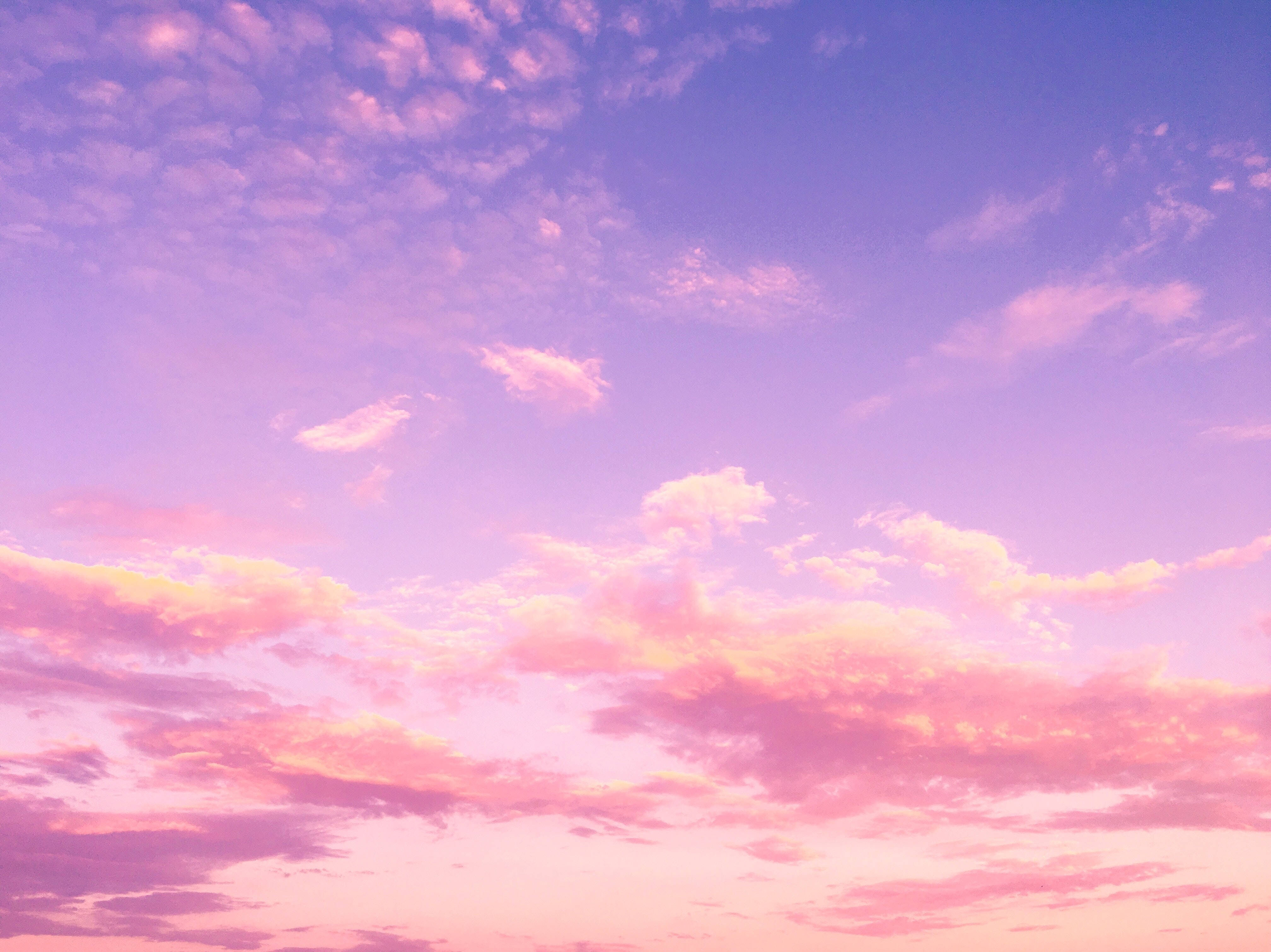 розовый и фиолетовый фон неба
