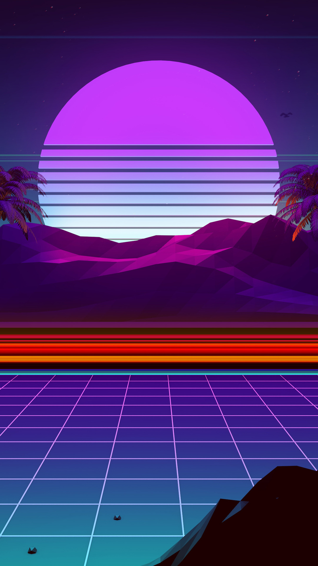 ios, ретровейв, synthwave, эстетика, стиль ретро