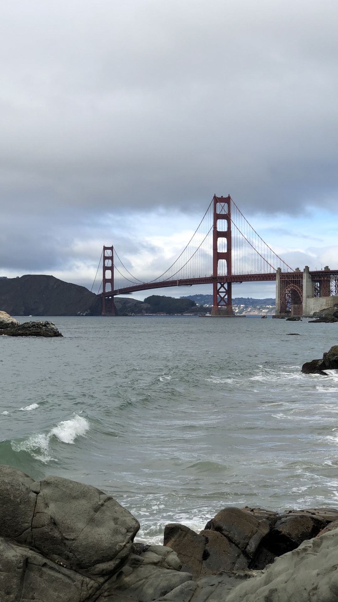 сан франциско, вода, подвесной мост, мост golden gate, бейкер-бич