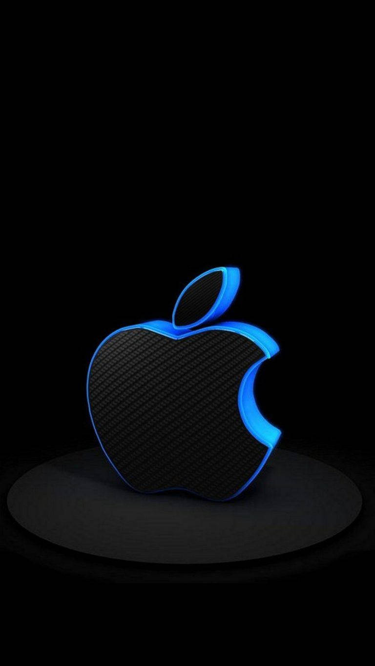 3d iphone black carbon логотип apple