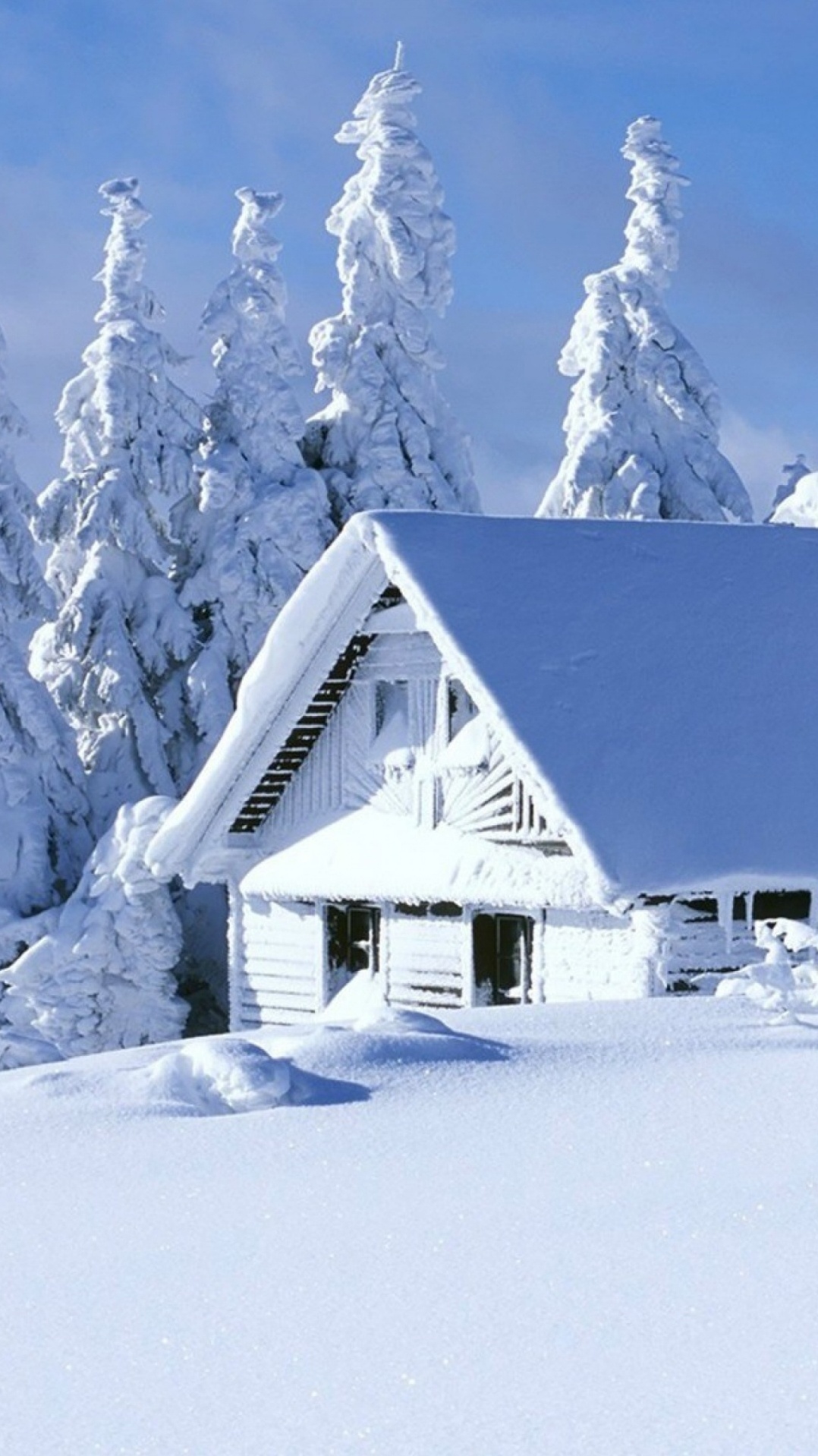 зима, хаус, замораживание, снег, мороз