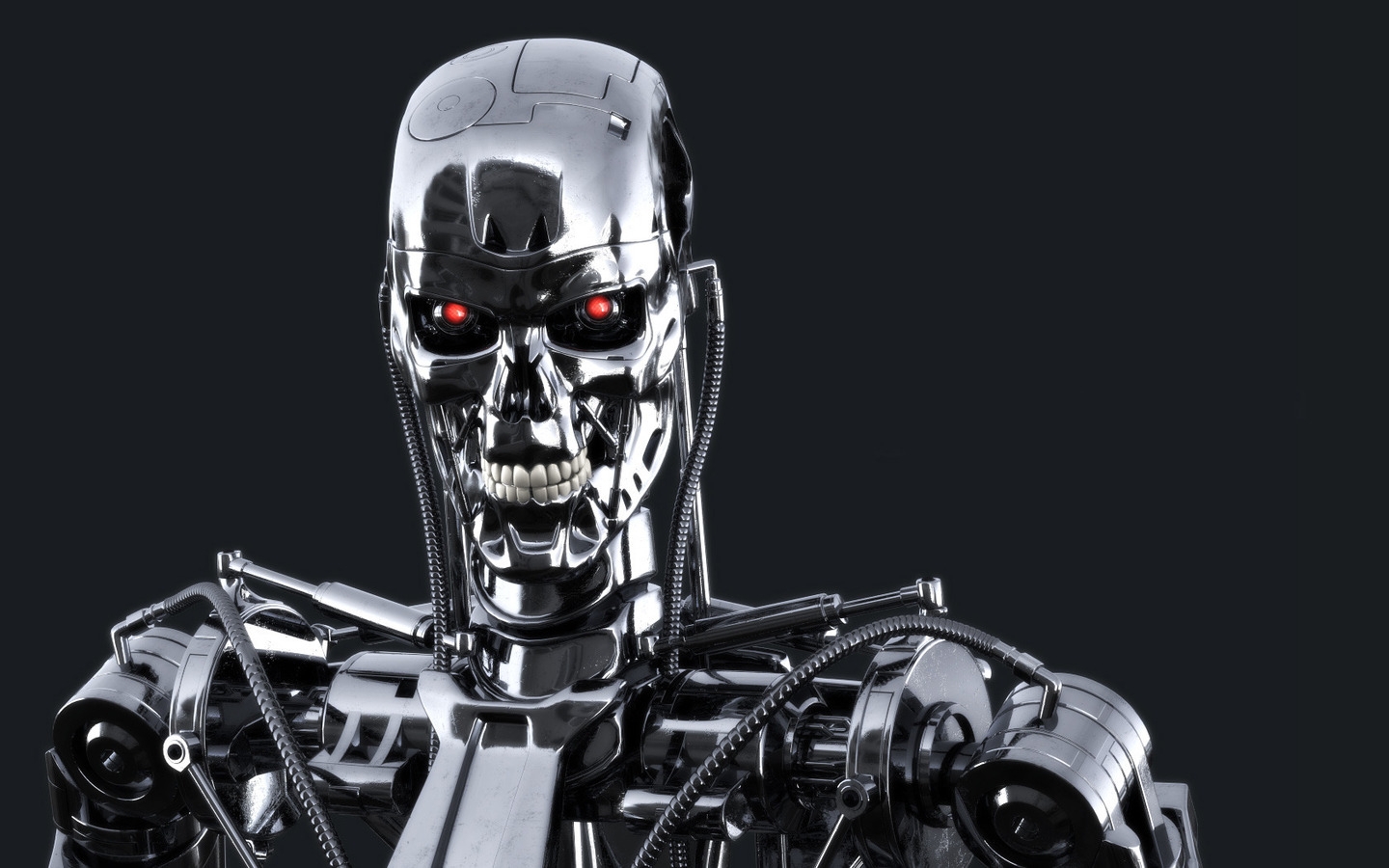 роботы, черные, фэнтези, терминатор (terminator)