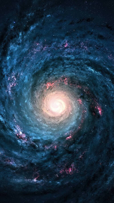 центр галактики в космосе 4k телефон