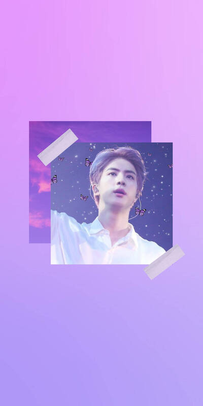 эстетика bts jin purple