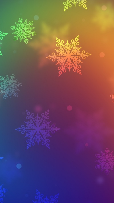 радуга, вода, цветовой градиент, красочные снежинки, снежинка