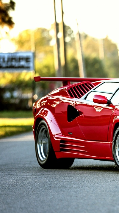 суперкар, ламборджини, lamborghini countach, красный цвет, группо бертоне