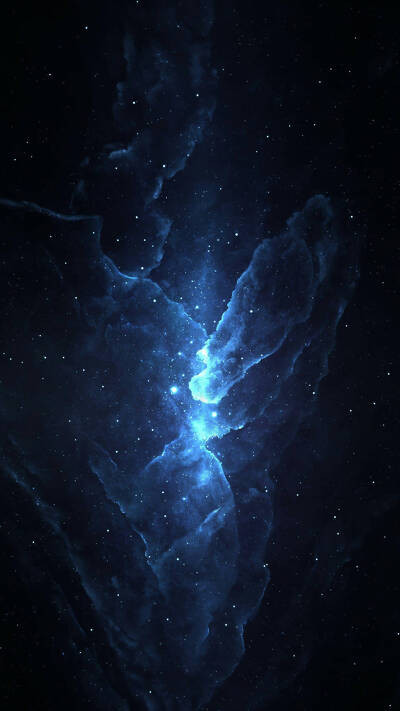 4k фон телефона синие звезды в космосе
