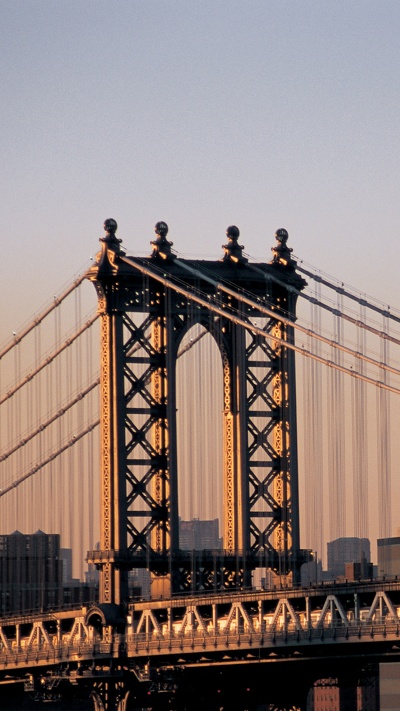 бруклинский мост, вантовый мост, мост, подвесной мост, манхэттенский мост