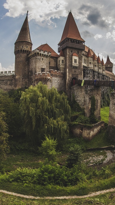 замок, достопримечательность, корвин замок, замок бран, средневековая архитектура