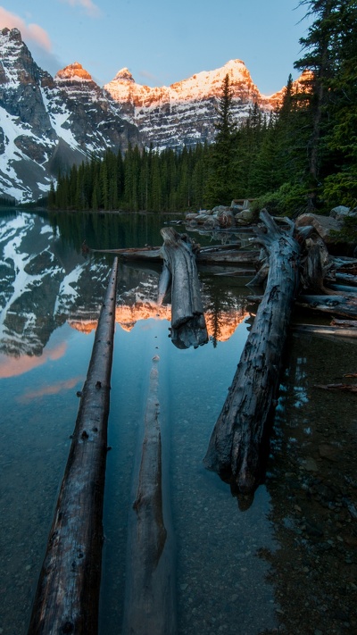 лук озеро, моренное озеро, озеро агнес, mount norquay, национальный парк банф