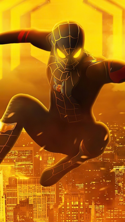 spiderman black and gold suit look
