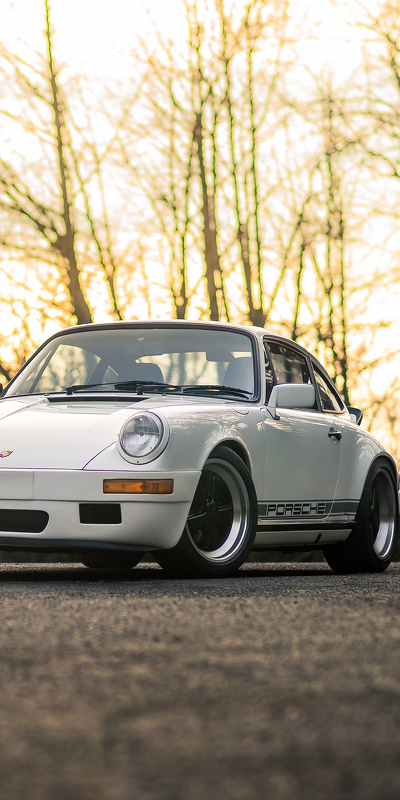 porsche 964 кузов белый ретро стиль