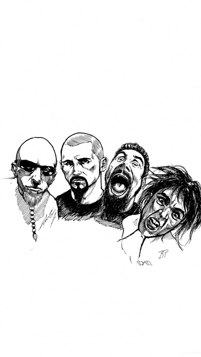 system of a down, портрет, рисование, эскиз, музыкальный ансамбль