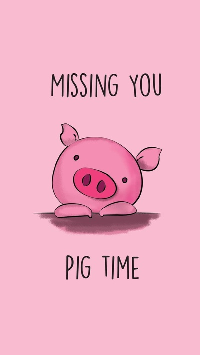 свинья, свинья, скучаю по тебе свинья, мультфильм, скучаю по тебе, юмор, карточка времени