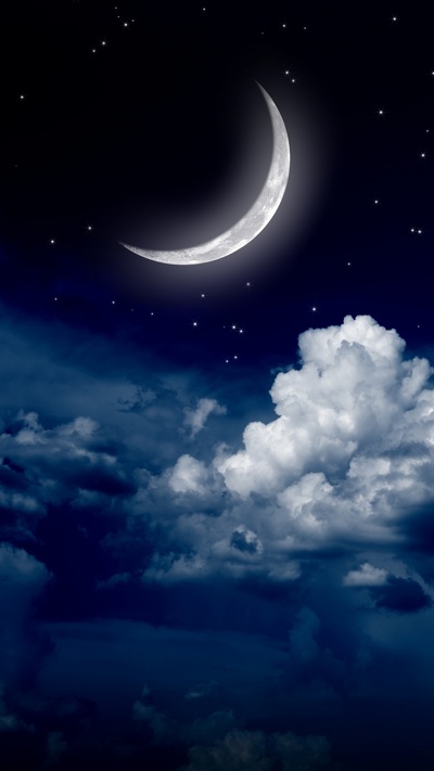 природа, облако, луна, лунный свет, ночное небо