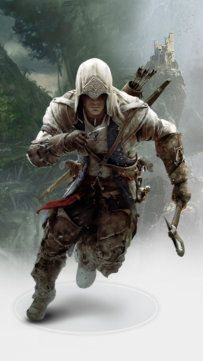 коннор ассасин, assassins creed iii, лошадь, assassins creed, видеоигра