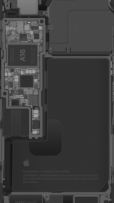 iphone 14 pro schematic – silver