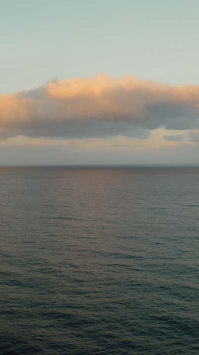 горизонт, спокойный, звук, море, мыс