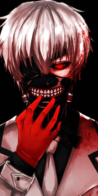 крутое аниме pfp ken kaneki кровавая графика